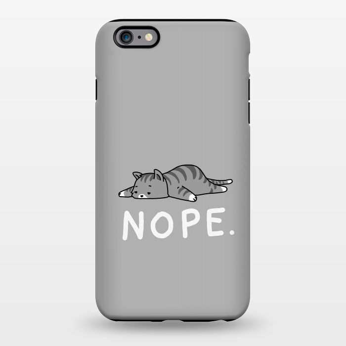 iPhone 6/6s plus StrongFit Nope Lazy Cat  by Vó Maria