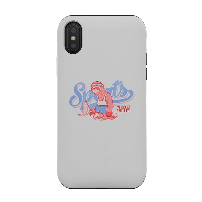 iPhone Xs / X StrongFit Sports Sloth by Vó Maria
