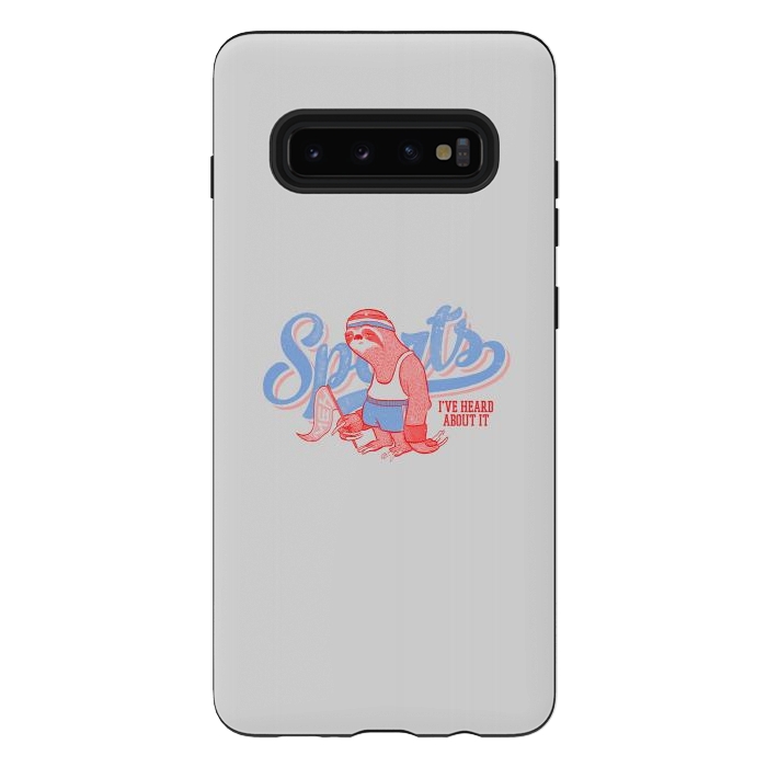 Galaxy S10 plus StrongFit Sports Sloth by Vó Maria