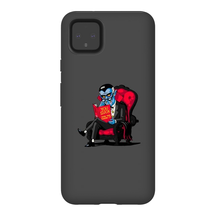 Pixel 4XL StrongFit Vampires - You Suck and You Know it by Vó Maria