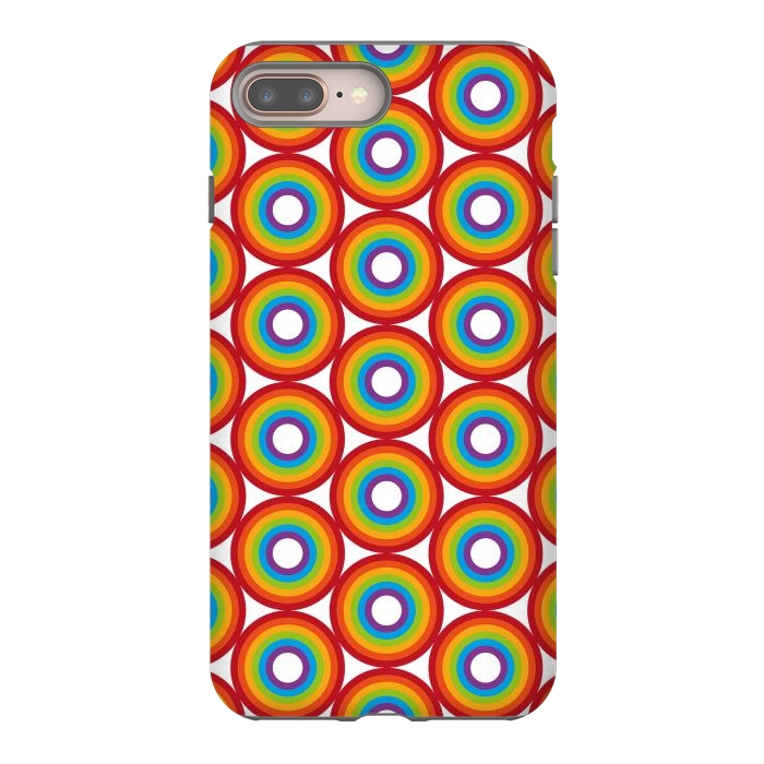 iPhone 7 plus StrongFit Rainbow Circle Pattern by Majoih
