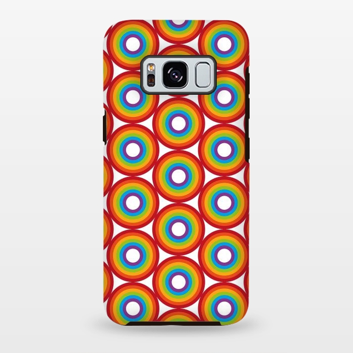 Galaxy S8 plus StrongFit Rainbow Circle Pattern by Majoih