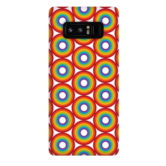 Galaxy Note 8 StrongFit Rainbow Circle Pattern by Majoih