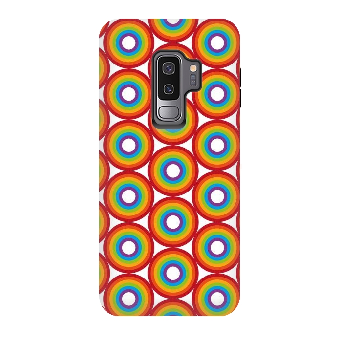Galaxy S9 plus StrongFit Rainbow Circle Pattern by Majoih