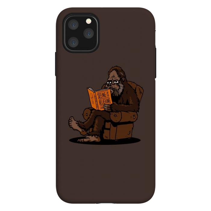 iPhone 11 Pro Max StrongFit BigFoot Reading Book - Seeing is Believing by Vó Maria