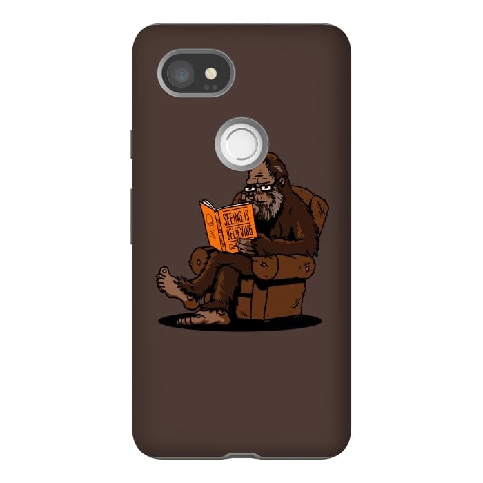 Pixel 2XL StrongFit BigFoot Reading Book - Seeing is Believing by Vó Maria