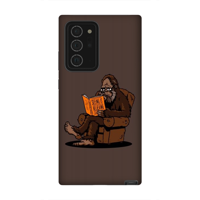 Galaxy Note 20 Ultra StrongFit BigFoot Reading Book - Seeing is Believing by Vó Maria