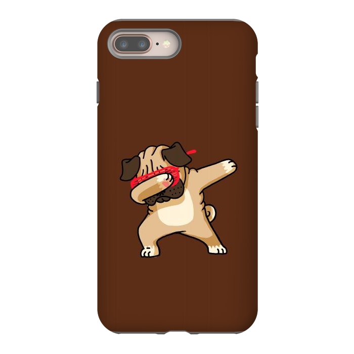 iPhone 7 plus StrongFit Dabbing Pug by Vó Maria