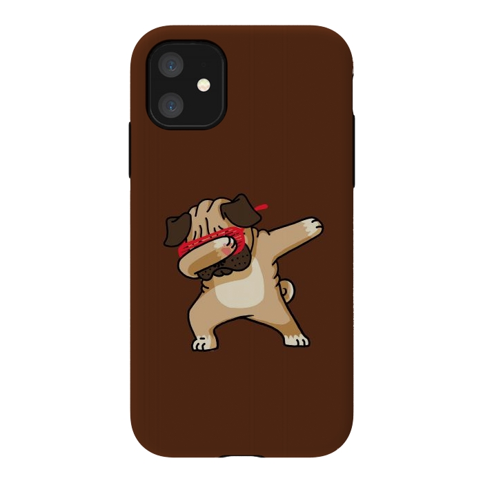 iPhone 11 StrongFit Dabbing Pug by Vó Maria