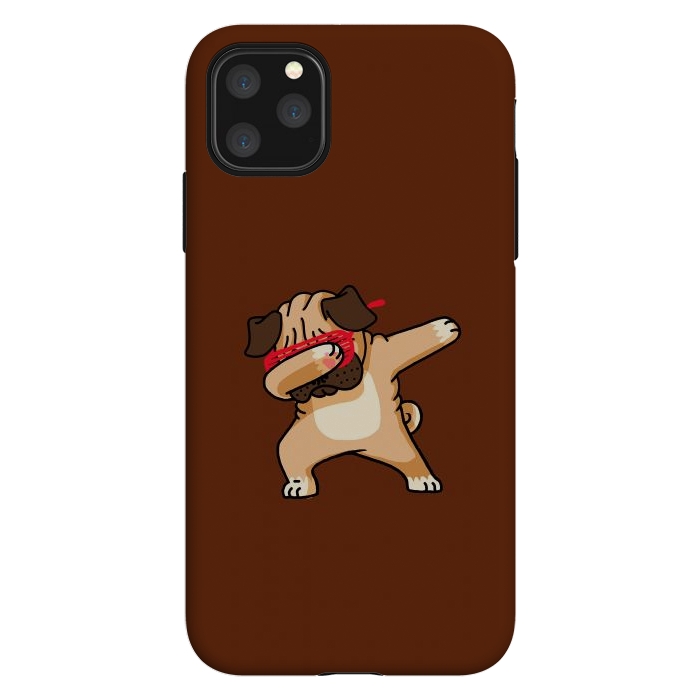 iPhone 11 Pro Max StrongFit Dabbing Pug by Vó Maria