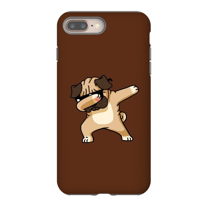iPhone 7 plus StrongFit Dabbing Pug 2 by Vó Maria