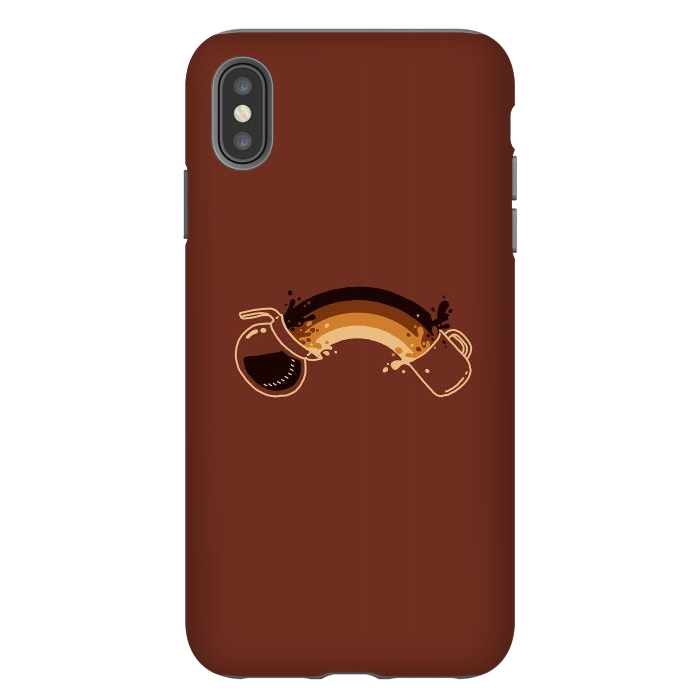 iPhone Xs Max StrongFit Coffee Rainbow for Coffee Lovers by Vó Maria