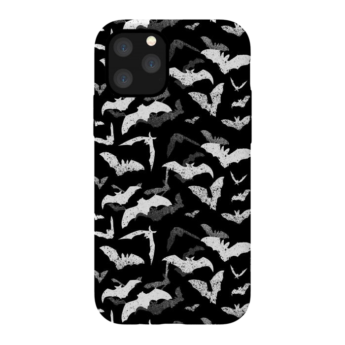 iPhone 11 Pro StrongFit Splattered flying bats Halloween pattern by Oana 