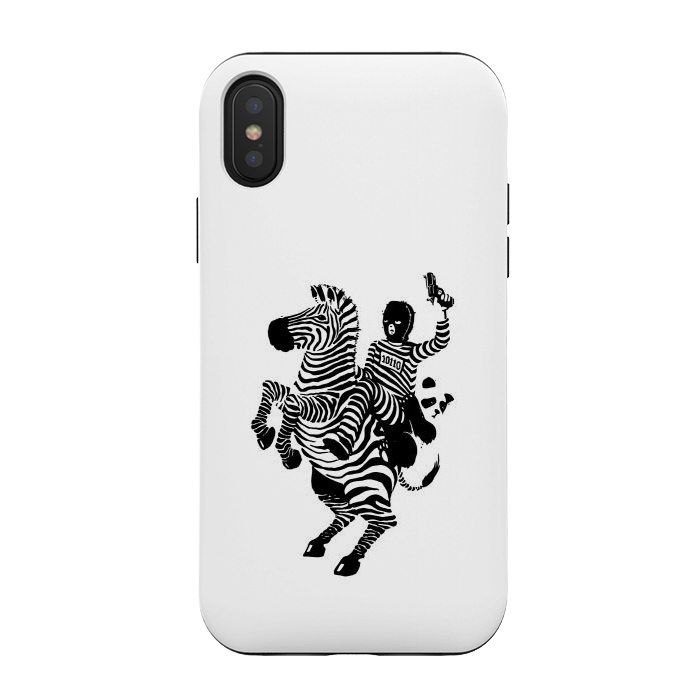 iPhone Xs / X StrongFit Zebra Ladrão Panda 2 by Vó Maria