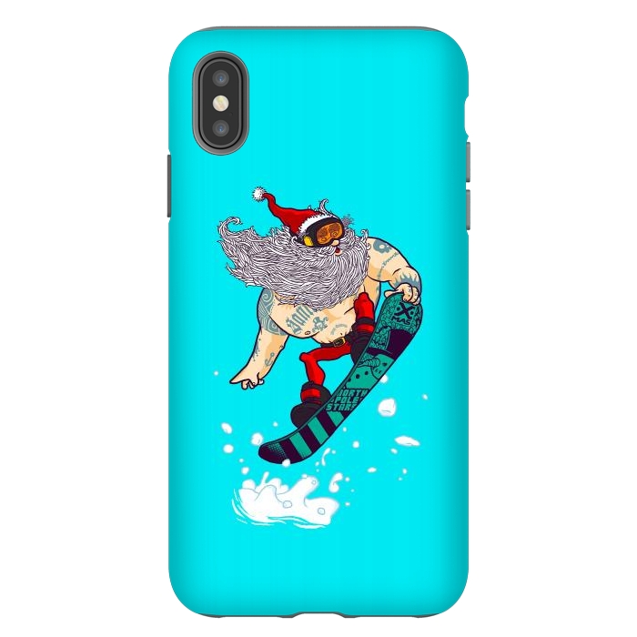 iPhone Xs Max StrongFit Klaus Snowboard by Vó Maria