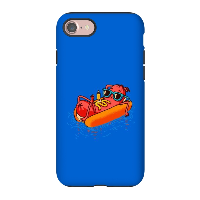 iPhone 7 StrongFit Hot Dog Summer Vacation Swimming Pool by Vó Maria