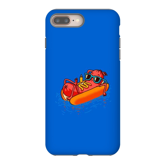 iPhone 7 plus StrongFit Hot Dog Summer Vacation Swimming Pool by Vó Maria