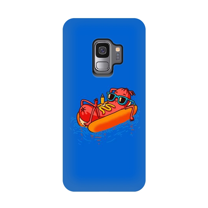 Galaxy S9 StrongFit Hot Dog Summer Vacation Swimming Pool by Vó Maria