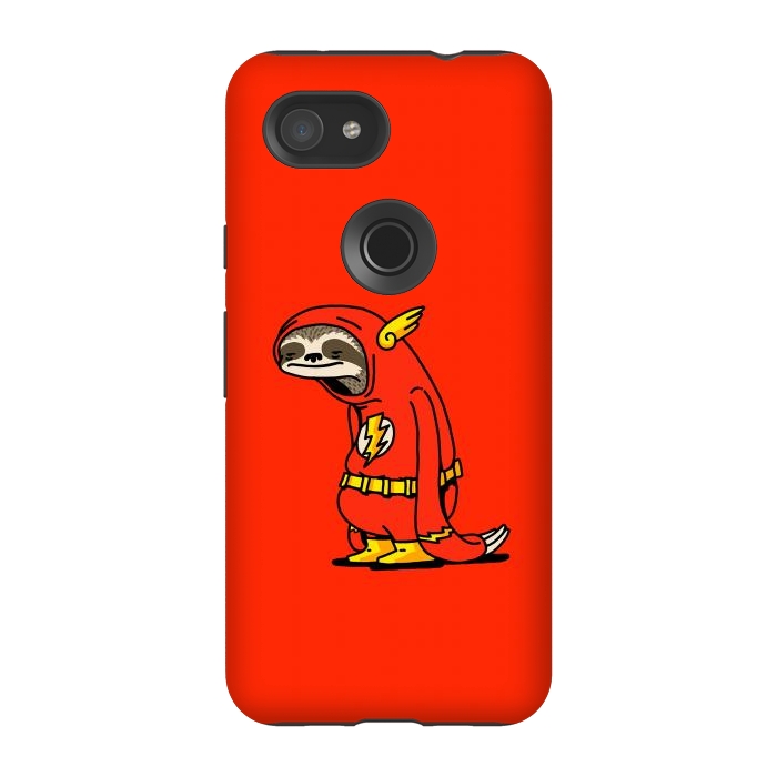 Pixel 3A StrongFit The Neutral Sloth Lazy Super Hero by Vó Maria