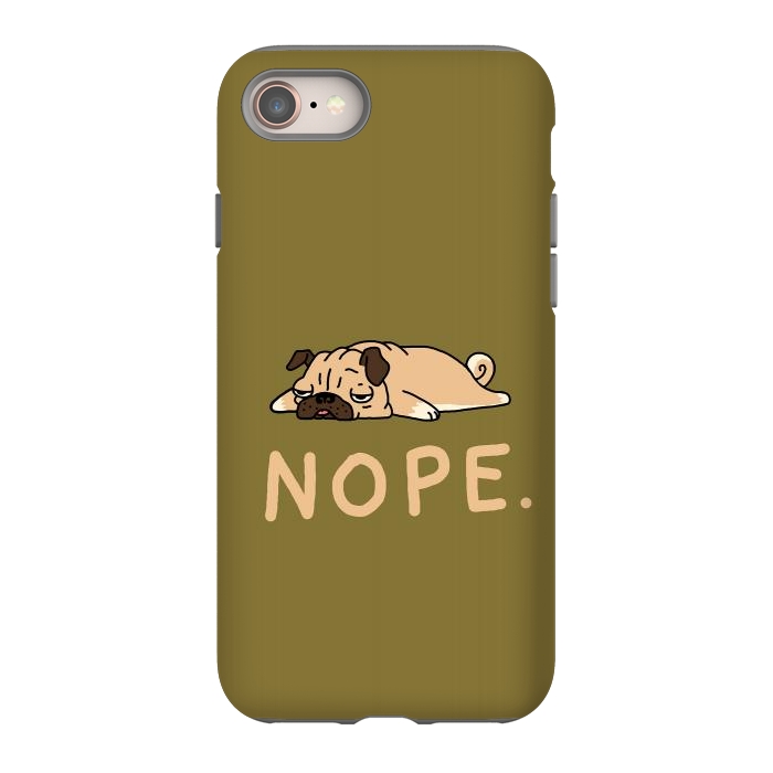 iPhone SE StrongFit Nope Lazy Pug by Vó Maria