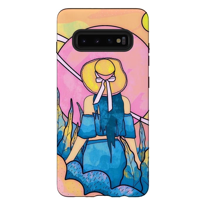 Galaxy S10 plus StrongFit The space girl by Steve Wade (Swade)