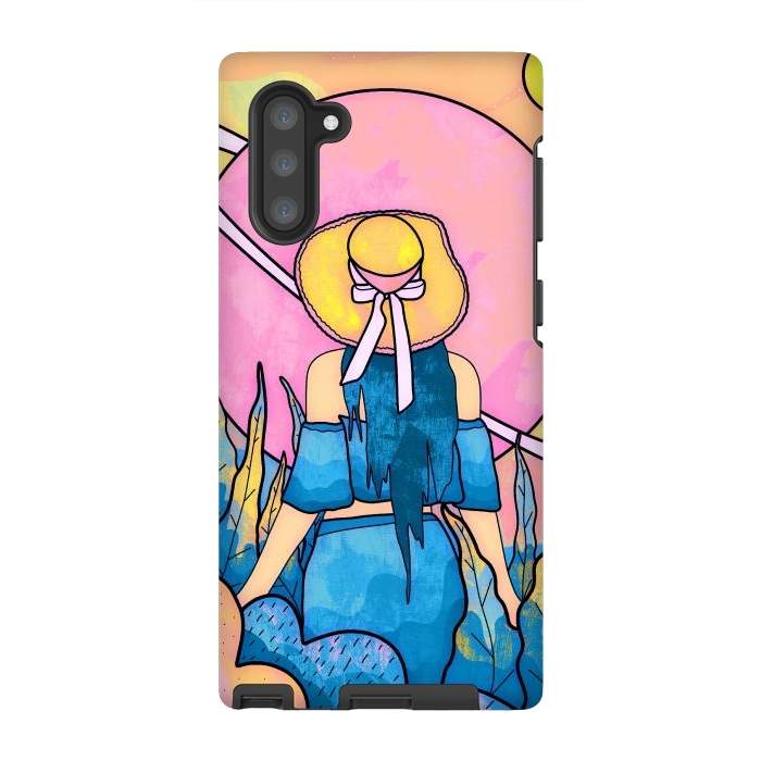 Galaxy Note 10 StrongFit The space girl by Steve Wade (Swade)