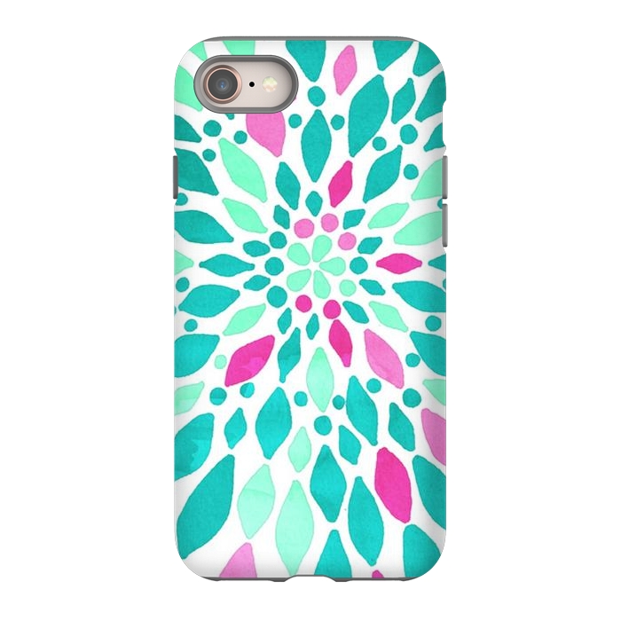 iPhone SE StrongFit Radiant Dahlia - Pink & Teal by Tangerine-Tane