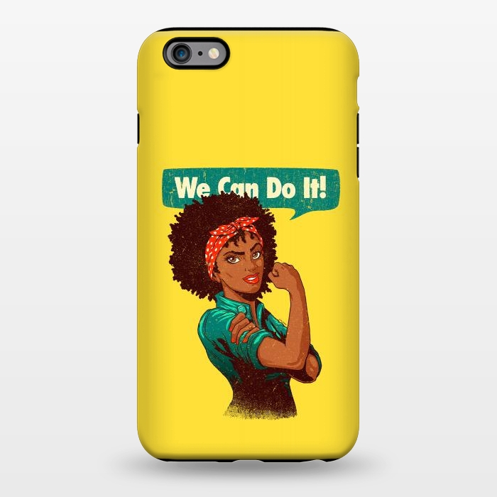 iPhone 6/6s plus StrongFit We Can Do It! Black Girl Black Queen Shirt V2 by Vó Maria