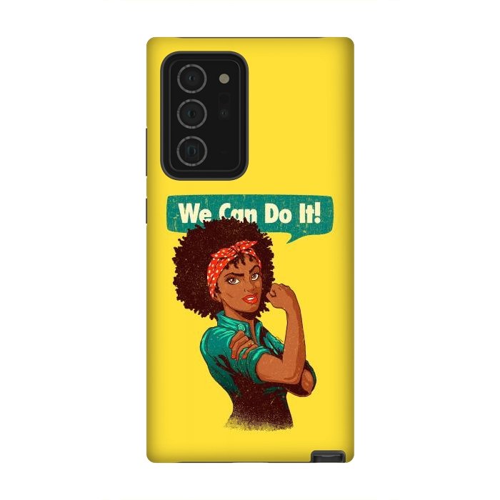 Galaxy Note 20 Ultra StrongFit We Can Do It! Black Girl Black Queen Shirt V2 by Vó Maria