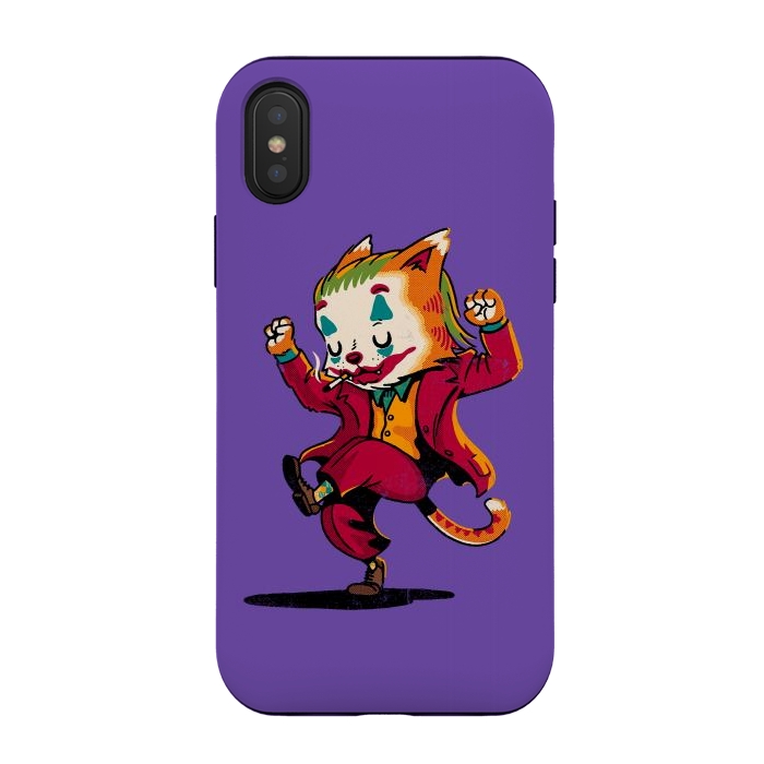iPhone Xs / X StrongFit Joker Cat by Vó Maria
