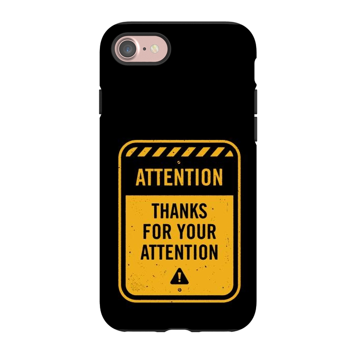 iPhone 7 StrongFit Attention Thanks Yellow by Vó Maria