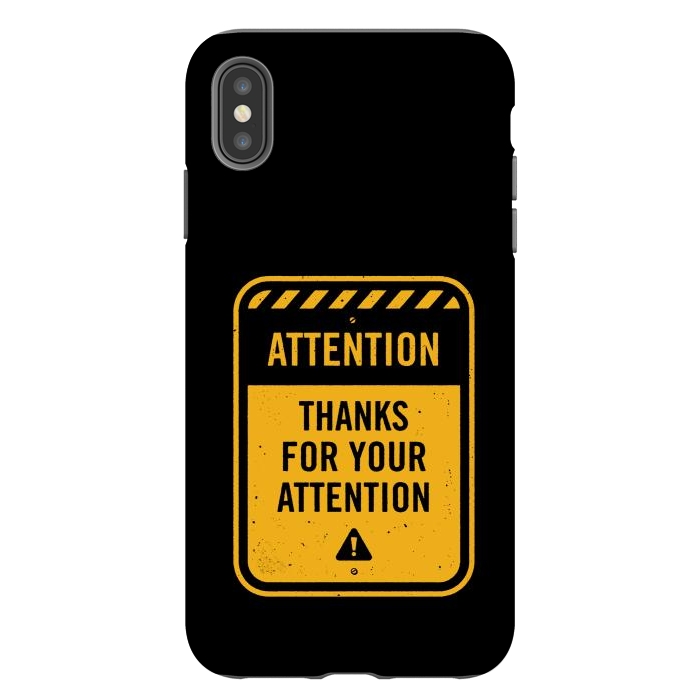 iPhone Xs Max StrongFit Attention Thanks Yellow by Vó Maria