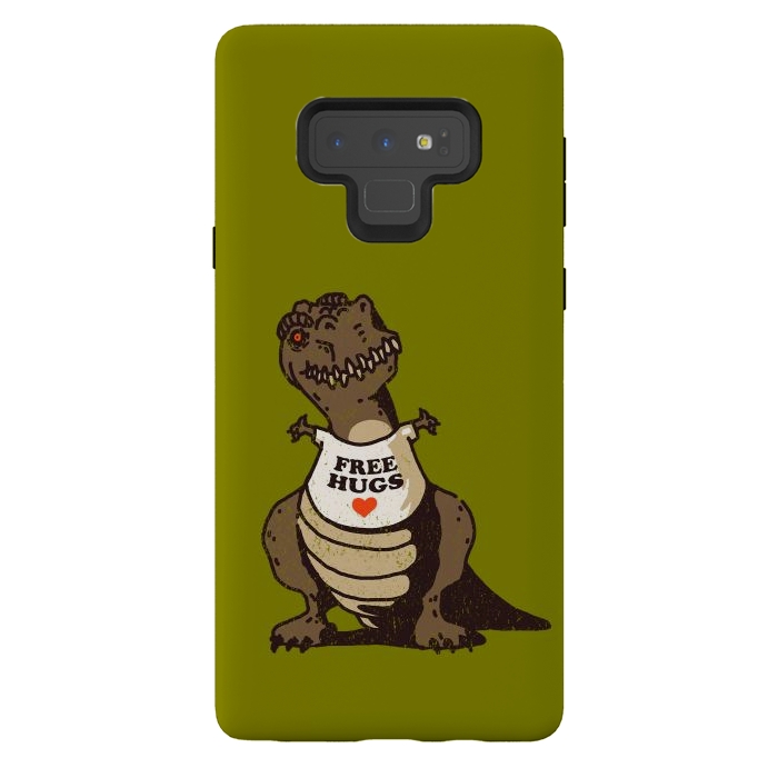 Galaxy Note 9 StrongFit T-Rex Free Hugs by Vó Maria