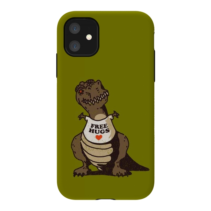 iPhone 11 StrongFit T-Rex Free Hugs by Vó Maria