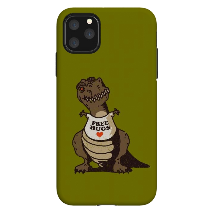 iPhone 11 Pro Max StrongFit T-Rex Free Hugs by Vó Maria