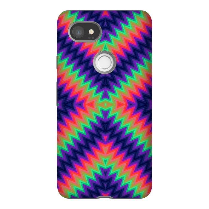 Pixel 2XL StrongFit Zig Zag Turbulence G491 by Medusa GraphicArt