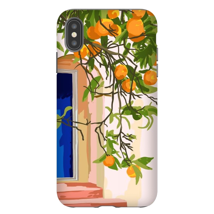 iPhone Xs Max StrongFit Wherever you go, go with all your heart | Summer Travel Morocco Boho Oranges | Architecture Building by Uma Prabhakar Gokhale