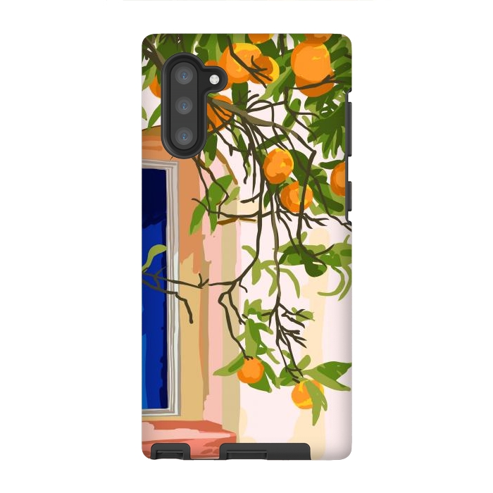 Galaxy Note 10 StrongFit Wherever you go, go with all your heart | Summer Travel Morocco Boho Oranges | Architecture Building by Uma Prabhakar Gokhale