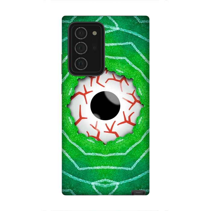 Galaxy Note 20 Ultra StrongFit Creepy Eye Staring Through A Green Hole by Boriana Giormova
