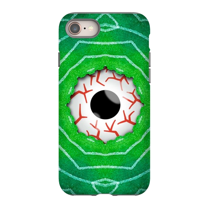 iPhone 8 StrongFit Creepy Eye Staring Through A Green Hole by Boriana Giormova