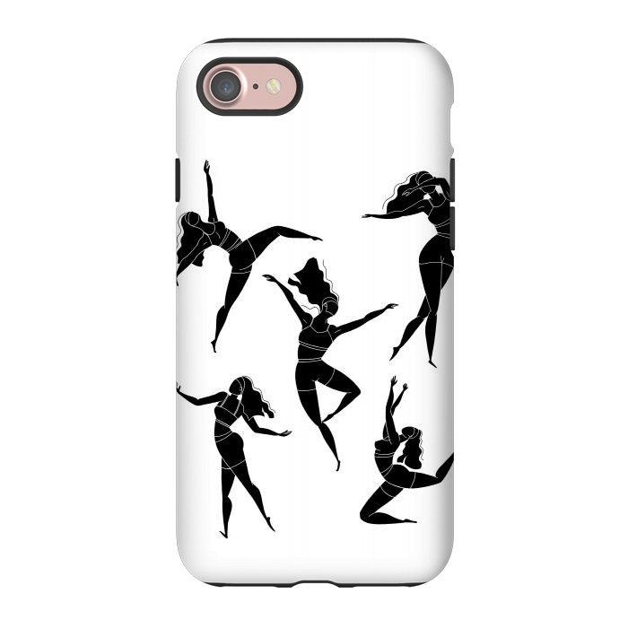 iPhone 7 StrongFit Dance Girl Black and White by Jelena Obradovic