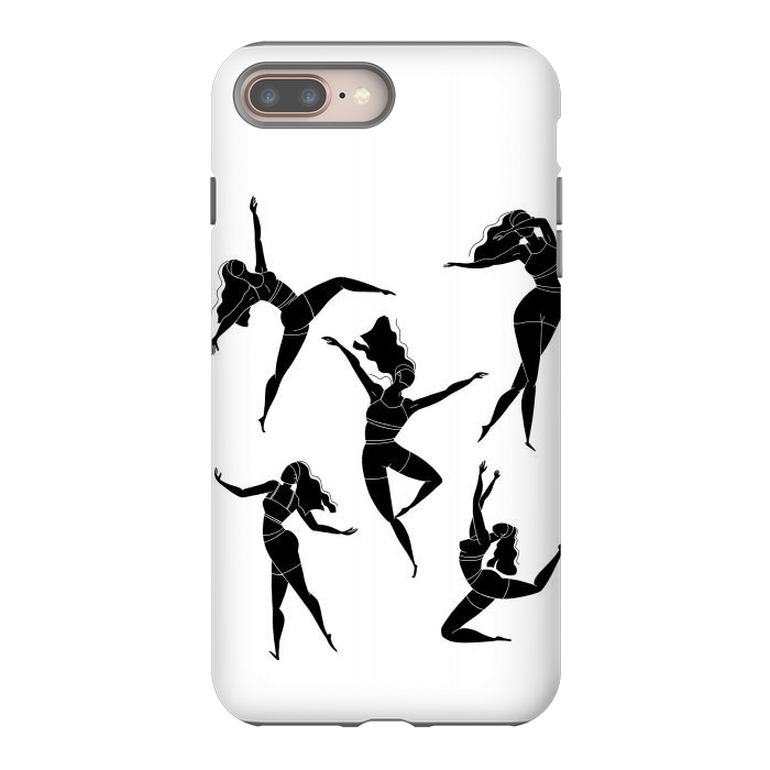 iPhone 7 plus StrongFit Dance Girl Black and White by Jelena Obradovic
