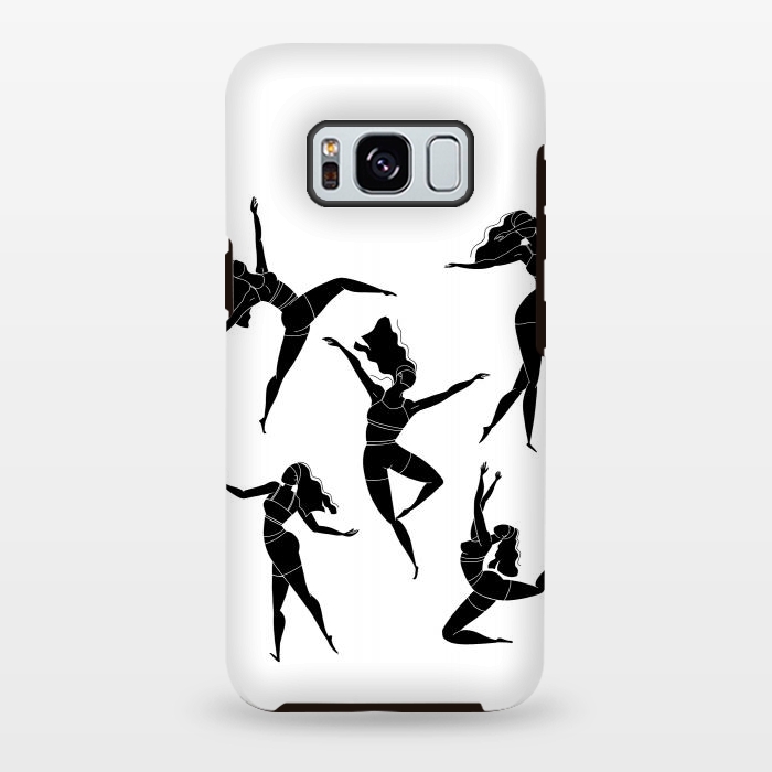 Galaxy S8 plus StrongFit Dance Girl Black and White by Jelena Obradovic