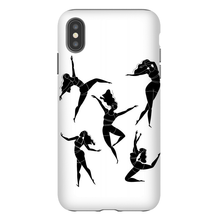 iPhone Xs Max StrongFit Dance Girl Black and White by Jelena Obradovic
