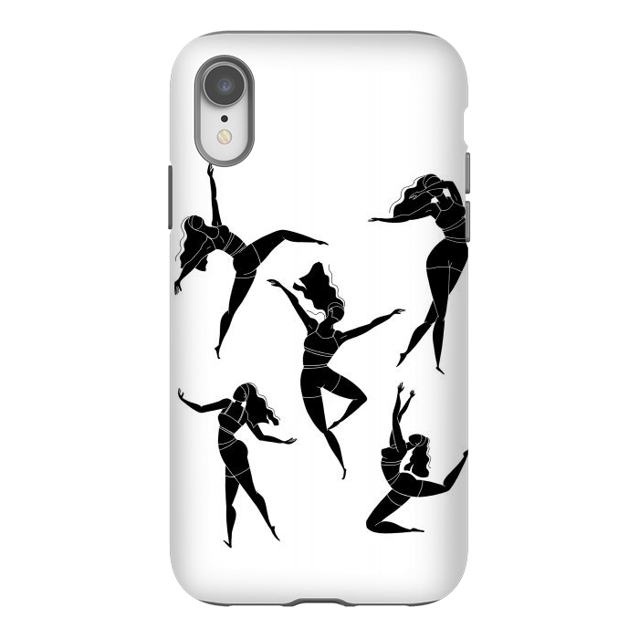 iPhone Xr StrongFit Dance Girl Black and White by Jelena Obradovic