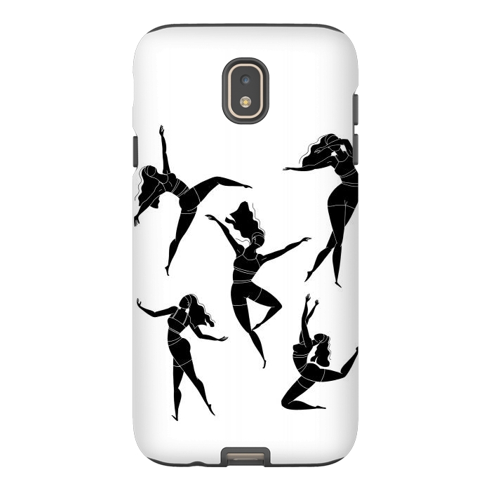 Galaxy J7 StrongFit Dance Girl Black and White by Jelena Obradovic