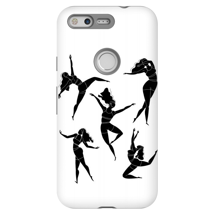 Pixel StrongFit Dance Girl Black and White by Jelena Obradovic