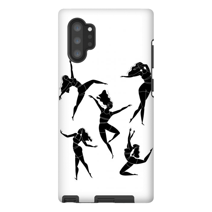 Galaxy Note 10 plus StrongFit Dance Girl Black and White by Jelena Obradovic