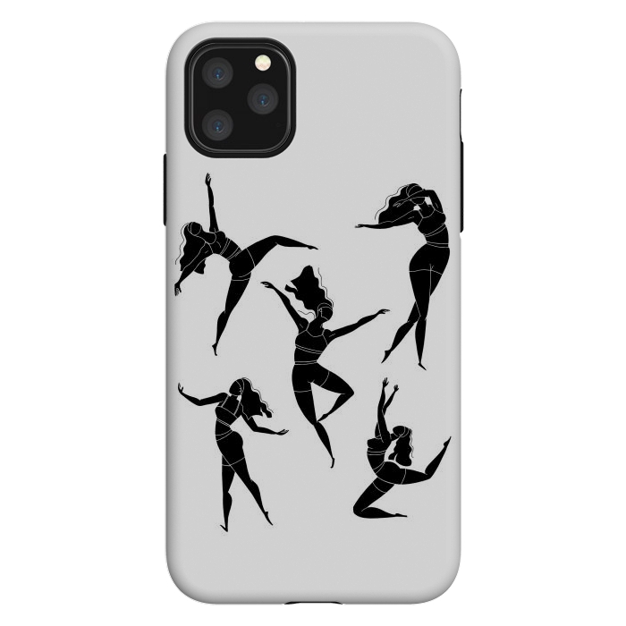 iPhone 11 Pro Max StrongFit Dance Girl Black and White by Jelena Obradovic