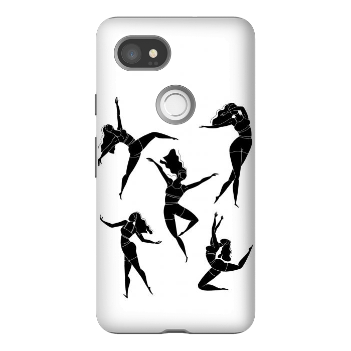 Pixel 2XL StrongFit Dance Girl Black and White by Jelena Obradovic